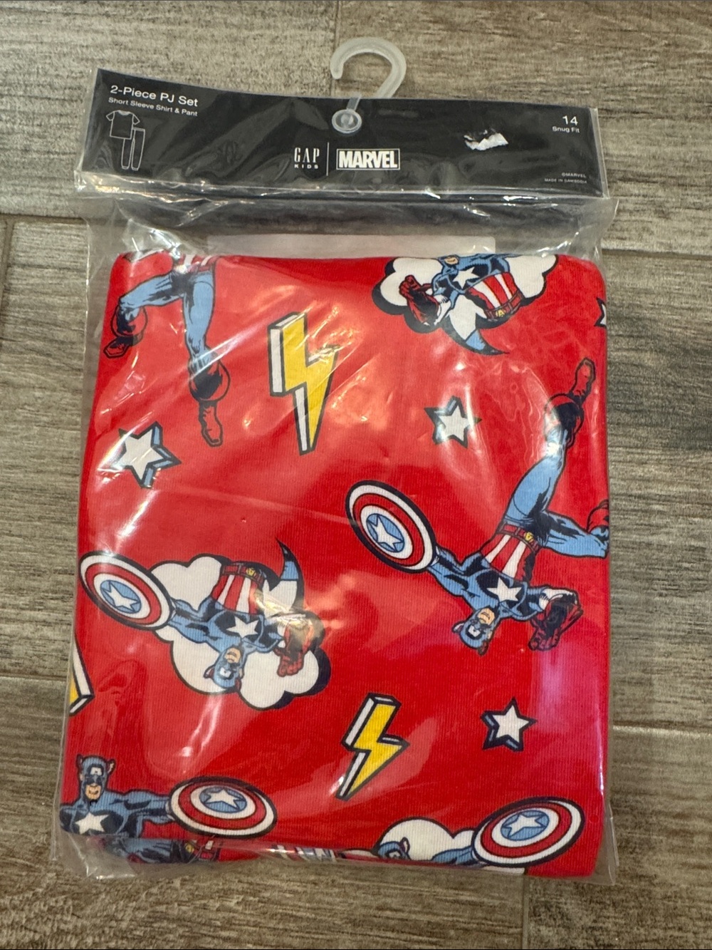 GAP Red Captain America Kids Pajama Set